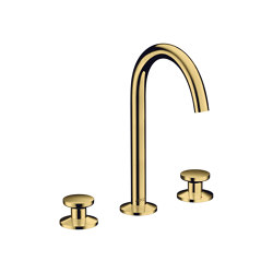 AXOR One Miscelatore lavabo 3 fori Select 170 con piletta push-open | Oro Lucido | Rubinetteria lavabi | AXOR