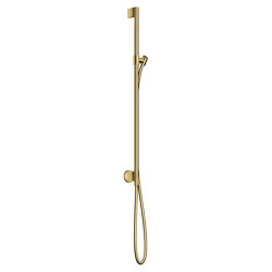 AXOR One Shower bar with wall connection and shower hose 1.60 m | Polished Gold Optic | Bathroom taps accessories | AXOR