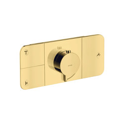 AXOR One Thermostatmodul Unterputz für 3 Verbraucher | Polished Gold Optic