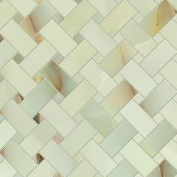 Tele di Marmo Precious Mosaico Intrecci Giada