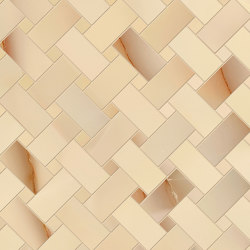 Tele di Marmo Precious Mosaico Intrecci Miele | Piastrelle ceramica | EMILGROUP