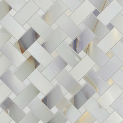 Tele di Marmo Precious Mosaico Intrecci Turchese | Piastrelle ceramica | EMILGROUP
