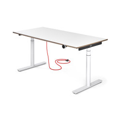 Eliot Original White mit Tischplatte Multiplex Fenix Bianco | Tischgestelle | Smartfurniture