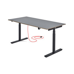 Eliot Original Black with tabletop Multiplex Fenix Grigio | Caballetes de mesa | Smartfurniture