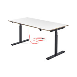 Eliot Original Black with tabletop Multiplex Fenix Bianco | Tréteaux | Smartfurniture