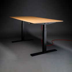 Eliot Lock Black with tabletop Oak Multiplex | Cavalletti | Smartfurniture