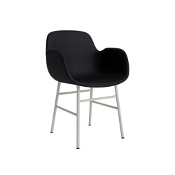 Form Armchair Full Upholstery Steel Warm Grey Ultra 41599 | Sedie | Normann Copenhagen