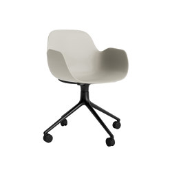 Form Armchair Swivel 4W Black Alu Light Grey | Stühle | Normann Copenhagen