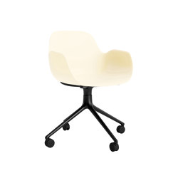 Form Armchair Swivel 4W Black Alu Cream | Stühle | Normann Copenhagen