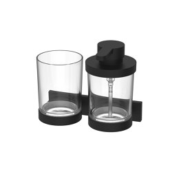 SIGNA Combined soap dispenser and glass holder | Seifenspender / Lotionspender | Bodenschatz