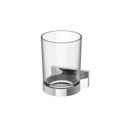 SIGNA Glass holder with clear glass | Portacepillos / Portavasos | Bodenschatz