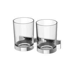 SIGNA Glass holder double, glass Tritan (unbreakable) | Portacepillos / Portavasos | Bodenschatz