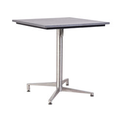 Victory | BarTable Stone Grey Stainless Steel, 70 x 70 cm | Bistro tables | MBM