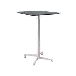 Victory | High BarTable Stone Grey Stainless Steel, 70 x 70 cm | Bistro tables | MBM