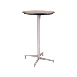 Victory | High BarTable Sumatra Stainless Steel, 70 x 70 cm | open base | MBM