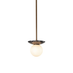 Orbit | Pendant - Antique Brass & Black Marble | LED lights | J. Adams & Co