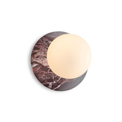 Orbit | Wall Light - Red Marble | Lampade parete | J. Adams & Co