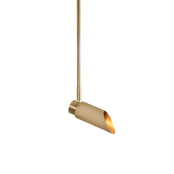 Spot Pro | Ceiling Light - 500 Drop Rod - Satin Brass | Deckenleuchten | J. Adams & Co