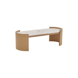 Hug M Oval Coffee Table | open base | PARLA