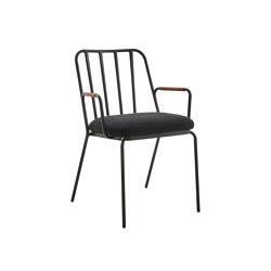 Palm AL Chair Outdoor with leather armwrap | Chaises | PARLA