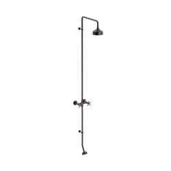 Christiansborg wall-mounted outdoor shower with foot shower