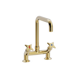 Cross-handle, faucet 45 degrees with u200 spout | Kitchen taps | TONI Copenhagen