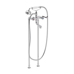 SP Elbow tub / shower fitting on floor stands