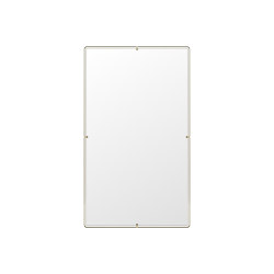 Rectangular mirror (large) crafted in solid brass | Bathroom accessories | TONI Copenhagen