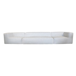 Indoor modular sofa | Modular sofa - Removable cover 5/6-seater - Striped Linen | Canapés | MX HOME