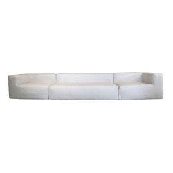 Indoor modular sofa | Modular sofa - Removable cover 5/6-seater - Linen | Canapés | MX HOME