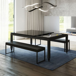 Fusion table Metal Line Crystal Mirage | height-adjustable | Fusiontables