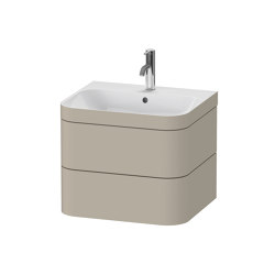 Happy D.2 Plus furniture washbasin C-bonded with substructure wall hanging | Meubles sous-lavabo | DURAVIT