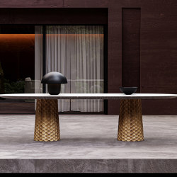 Miura Carving Dining Table | 4-leg base | SNOC