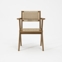 Tribute Outdoor ARM CHAIR w/ HYACINTH
PAPER CORD | open base | Karpenter