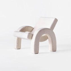 Arco Lounge Chair Boucle White | Stühle | Dustydeco
