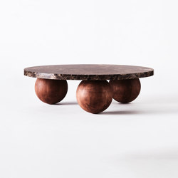 Sphere Round Sofa Table Emperador | Ø 100 cm | Couchtische | Dustydeco