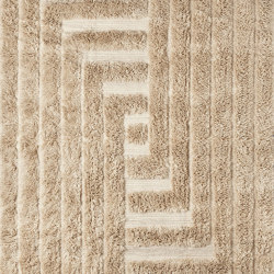 Shaggy Labyrinth Beige Rug | 200 x 300cm | Tapis / Tapis de designers | Dustydeco