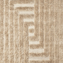 Shaggy Labyrinth Beige Rug | 250 x 350cm | Tapis / Tapis de designers | Dustydeco