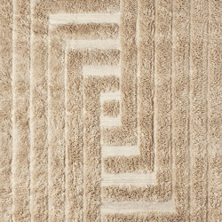 Shaggy Labyrinth Beige Rug | 300 x 400cm | Formatteppiche | Dustydeco