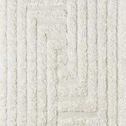 Shaggy Labyrinth White Rug | 200 x 300cm | Rugs | Dustydeco