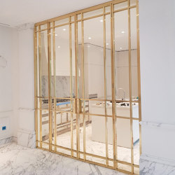 Modular Wall in brass | Séparateurs acoustiques | YDF