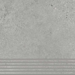 Trio | Stair Tile - Cement Grey | Ceramic tiles | AGROB BUCHTAL