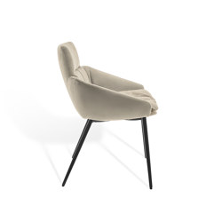 FAYE Side chair with low armrests | open base | KFF