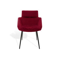 FAYE Side chair with low armrests