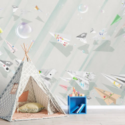 Paper plane customizable | Revestimientos de paredes / papeles pintados | WallPepper/ Group