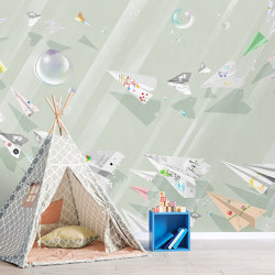 Paper plane customizable | Wall coverings / wallpapers | WallPepper/ Group