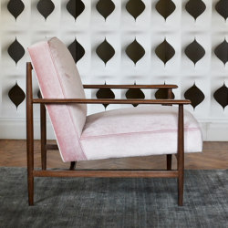 Gaia pink velvet armchair | Armchairs | mg12