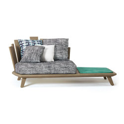 Rafael Lounge armchair with coffee table | Dormeuse | Ethimo