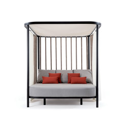 Swing Alcove with curtains | Sun loungers | Ethimo