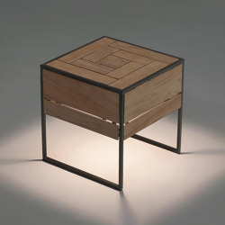 Tetris Tavolino basso con lampada integrata | Side tables | Ethimo